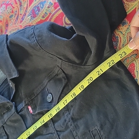 Levi's Womens Black Denim Jacket XL - Picture 4 of 8